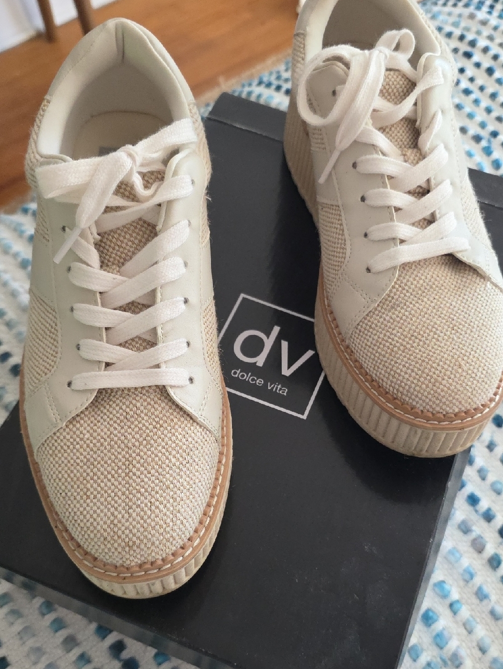 Dolce Vita Cream and Tan Women's Sneakers